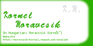 kornel moravcsik business card
